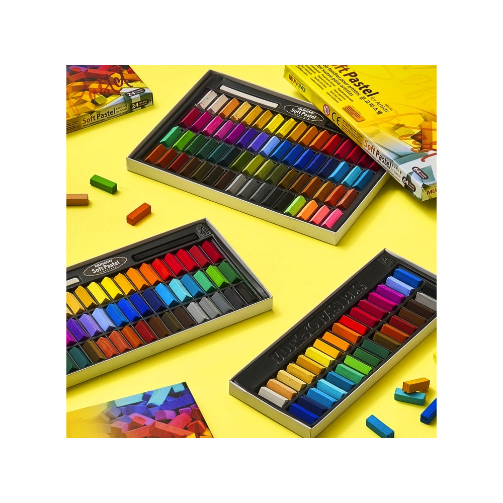 Set of dry mini Soft Pastels - Mungyo - 48 pcs