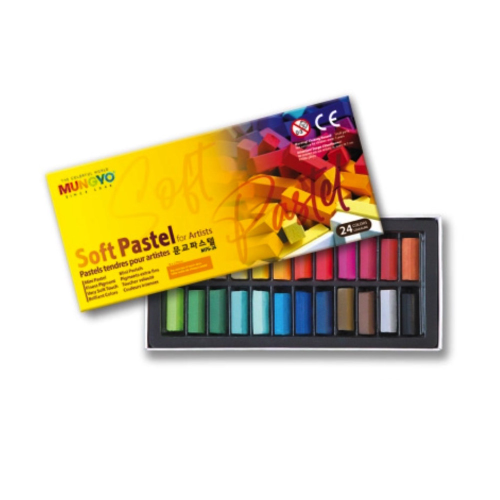 Set of dry mini Soft Pastels - Mungyo - 24 pcs