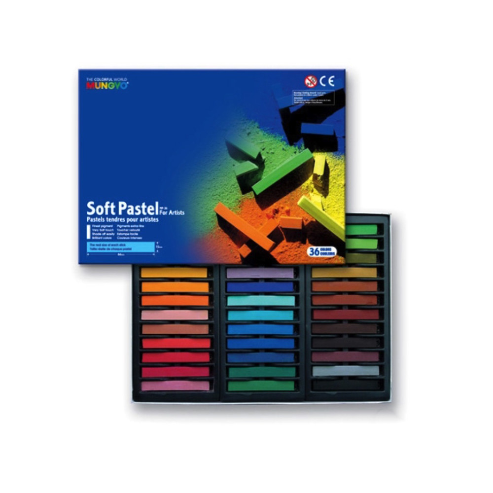 Set of dry Soft Pastels - Mungyo - 36 pcs
