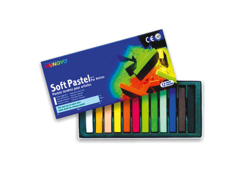 Set of dry Soft Pastels - Mungyo - 12 pcs