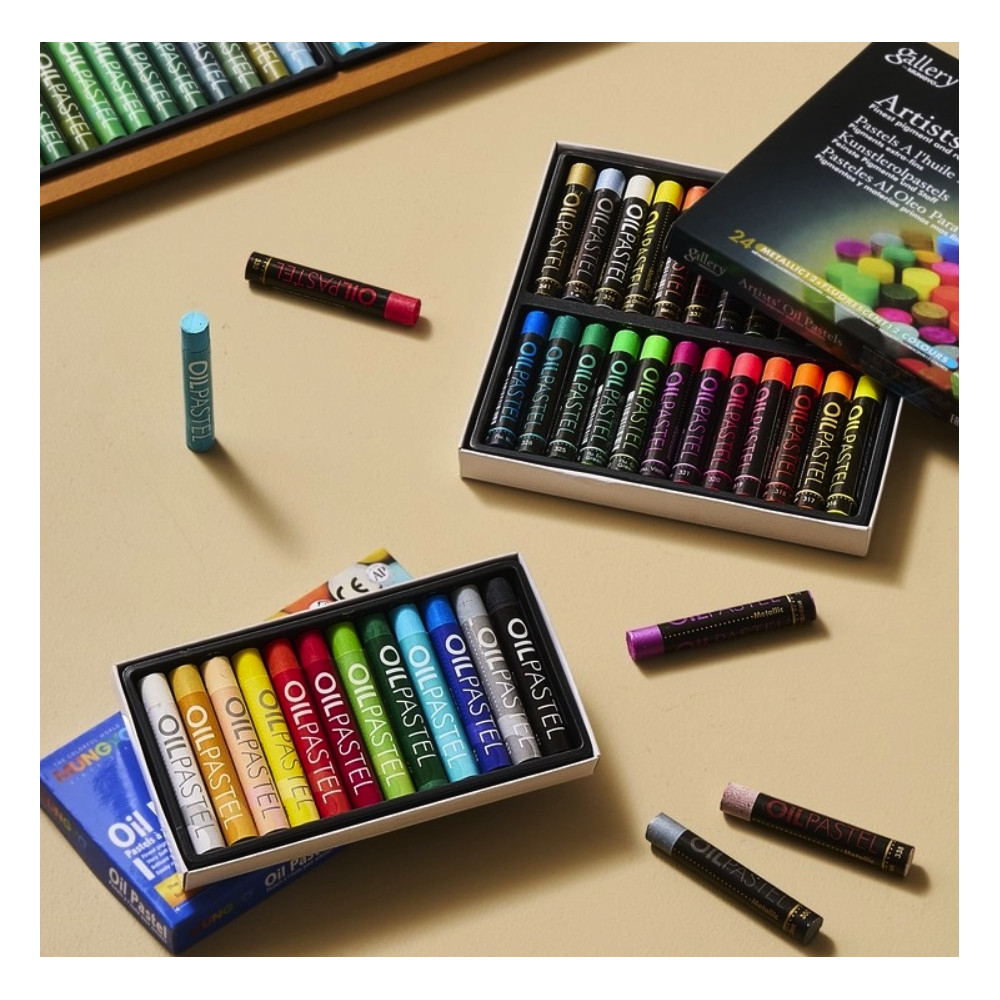 Set of Oil Soft Pastels - Mungyo - 12 pcs