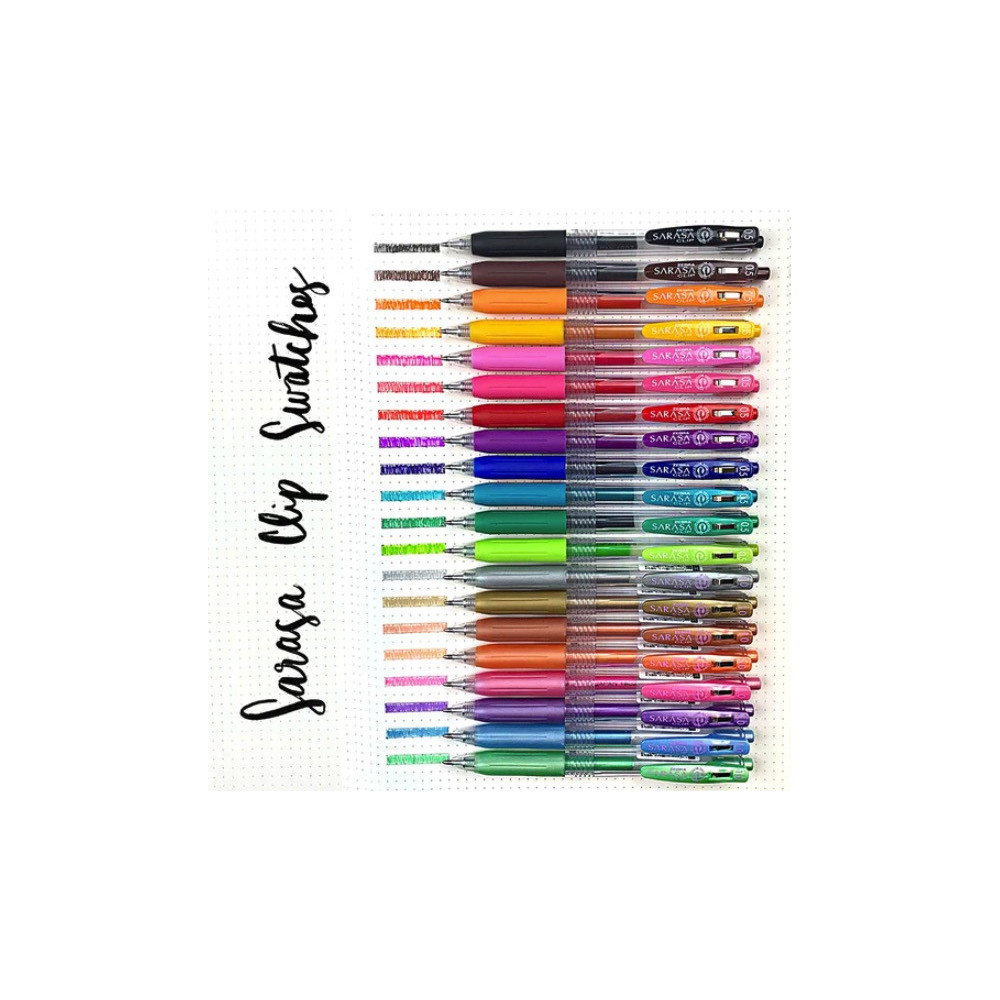 Set of Sarasa Clip Vintage gel pen - Zebra - 5 pcs