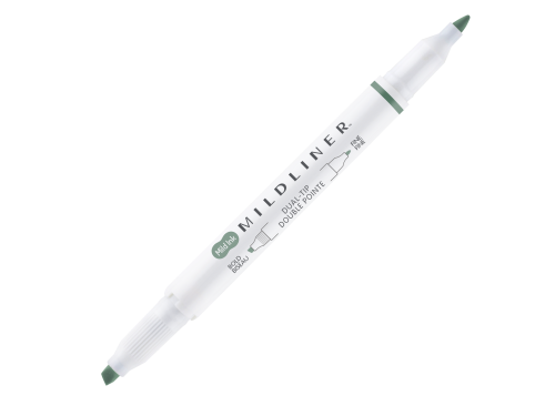 Double ended highlighter Mildliner - Zebra - Moss Green