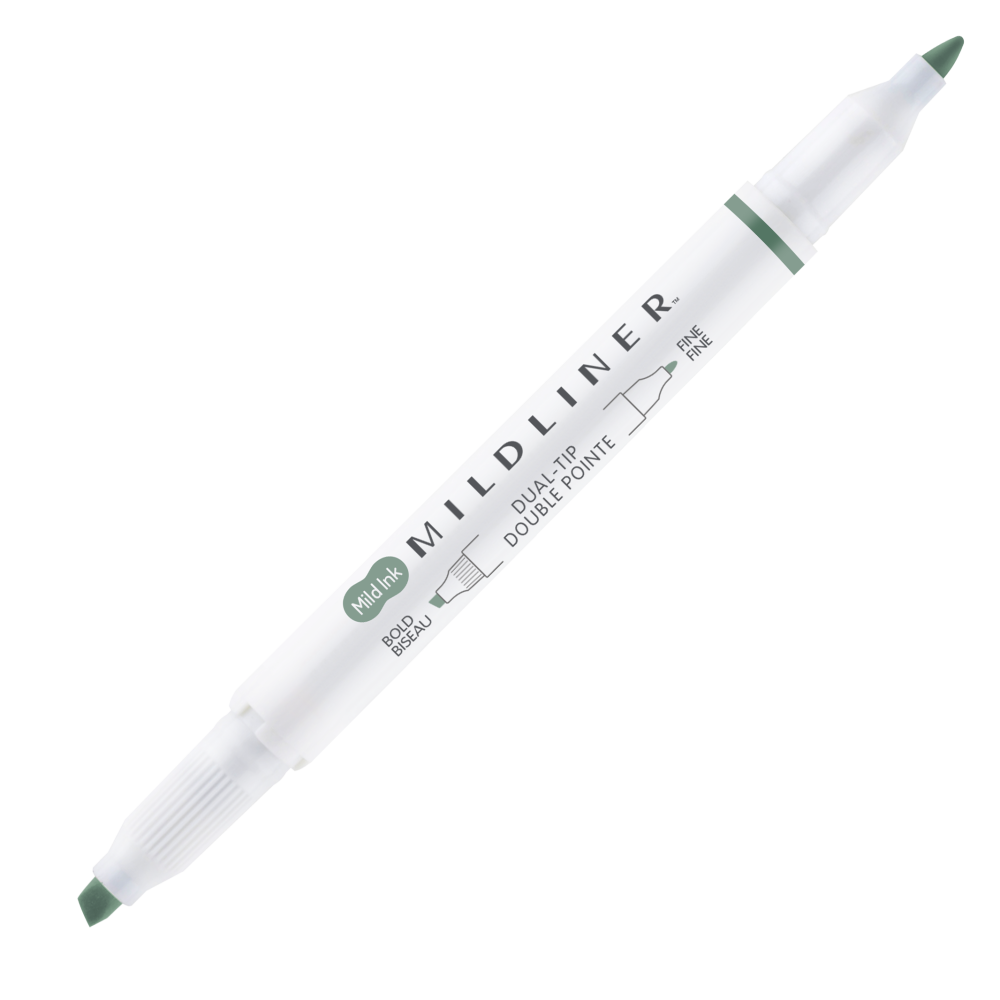 Zakreślacz dwustronny Mildliner - Zebra - Moss Green