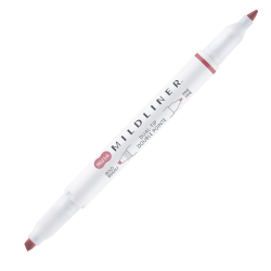 Double ended highlighter Mildliner - Zebra - Smoke Red
