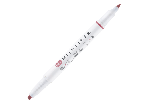 Zakreślacz dwustronny Mildliner - Zebra - Smoke Red