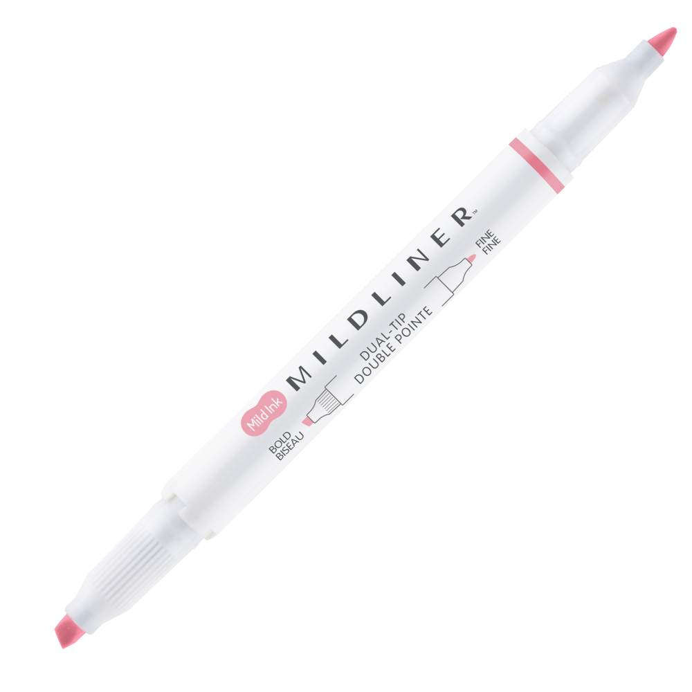 Double ended highlighter Mildliner - Zebra - Dusty Pink