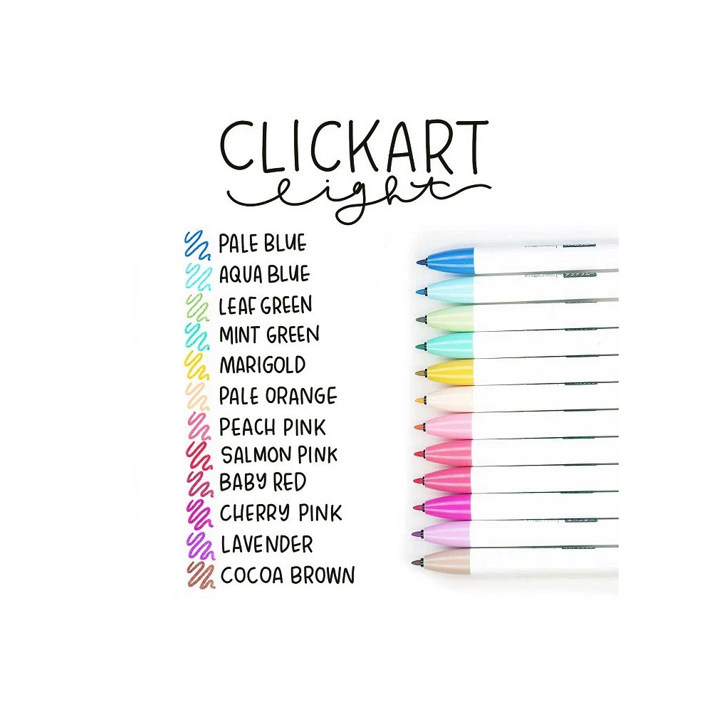 Set of Clickart pen - Zebra - 12 pcs