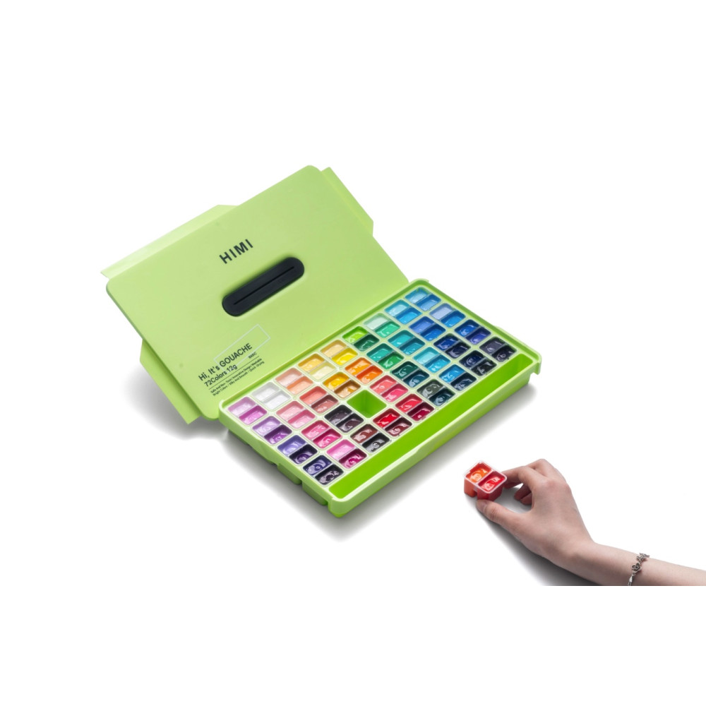 Set of Twin Cup Gouache paints - HIMI - Apple Green 72 pcs x 12 g