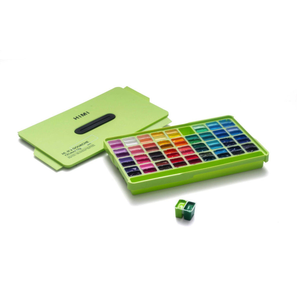 Set of Twin Cup Gouache paints - HIMI - Apple Green 72 pcs x 12 g