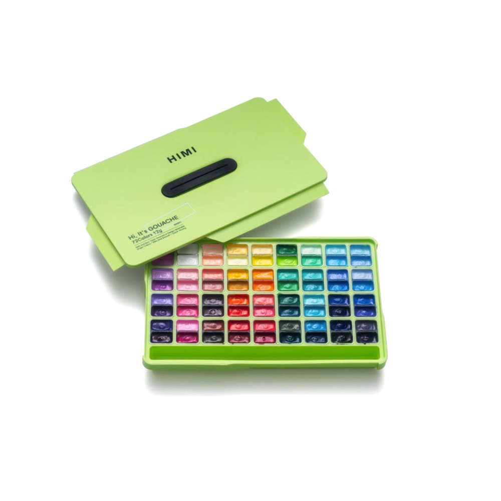 Zestaw gwaszy Twin Cup Apple Green - HIMI - 72 szt.