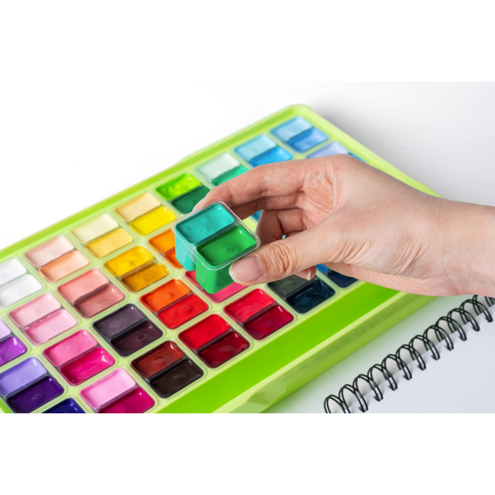 Twin Cup Gouache paints Go Pack set - HIMI - Apple Green 72 pcs x 12 g