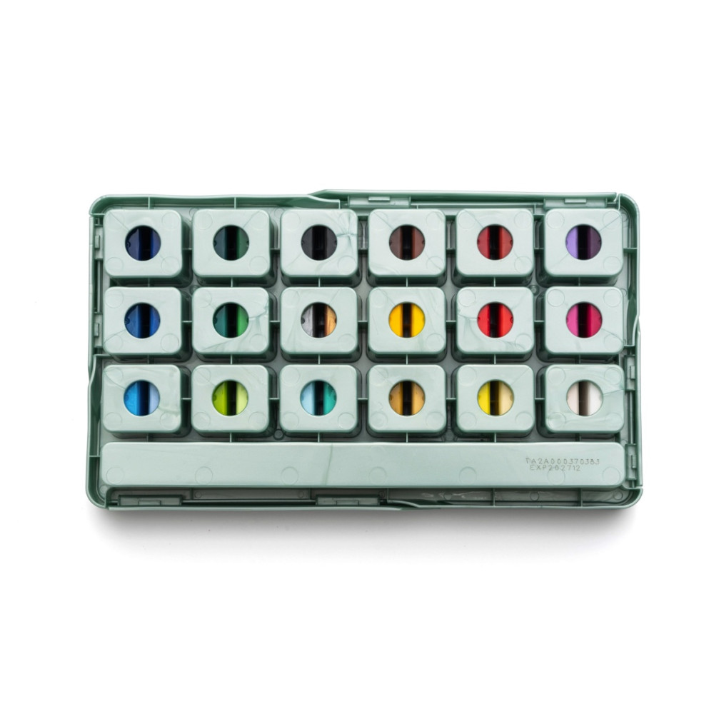 Set of Twin Cup acrylic paints - HIMI - Pearl Green 36 pcs