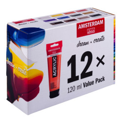 Set of acrylic paints - Amsterdam - 12 x 120 ml