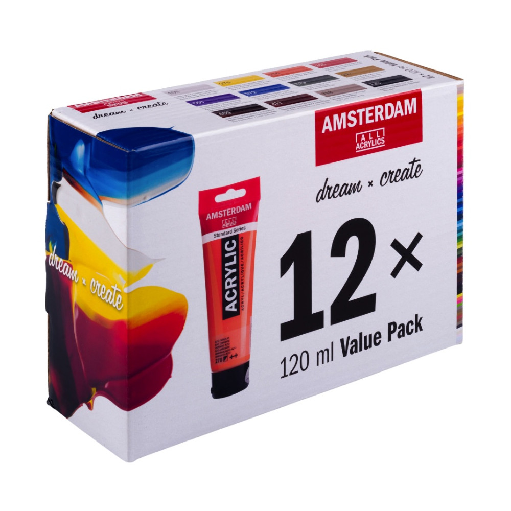 Set of acrylic paints - Amsterdam - 12 x 120 ml