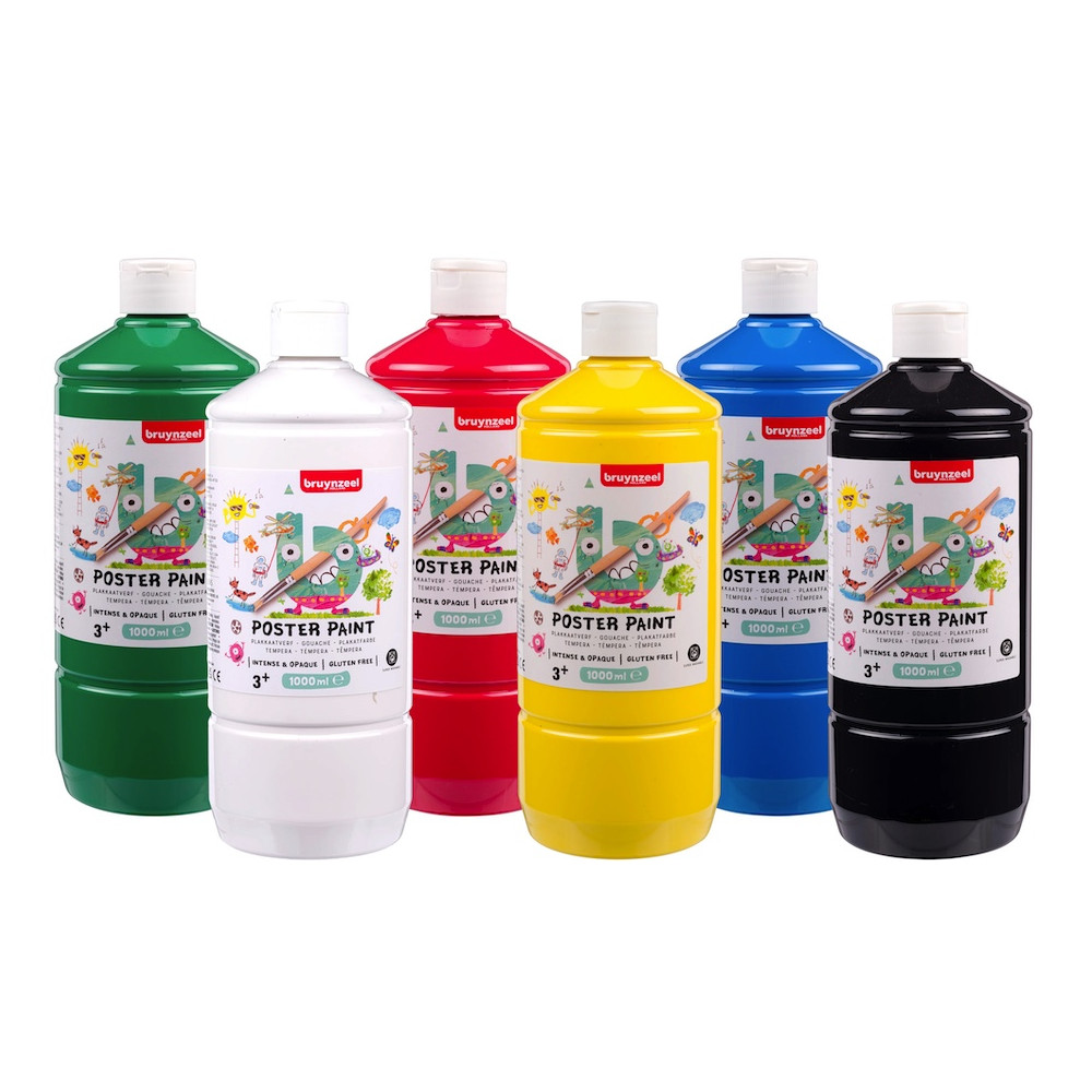 Set of poster paints - Bruynzeel - 6 x 1000 ml