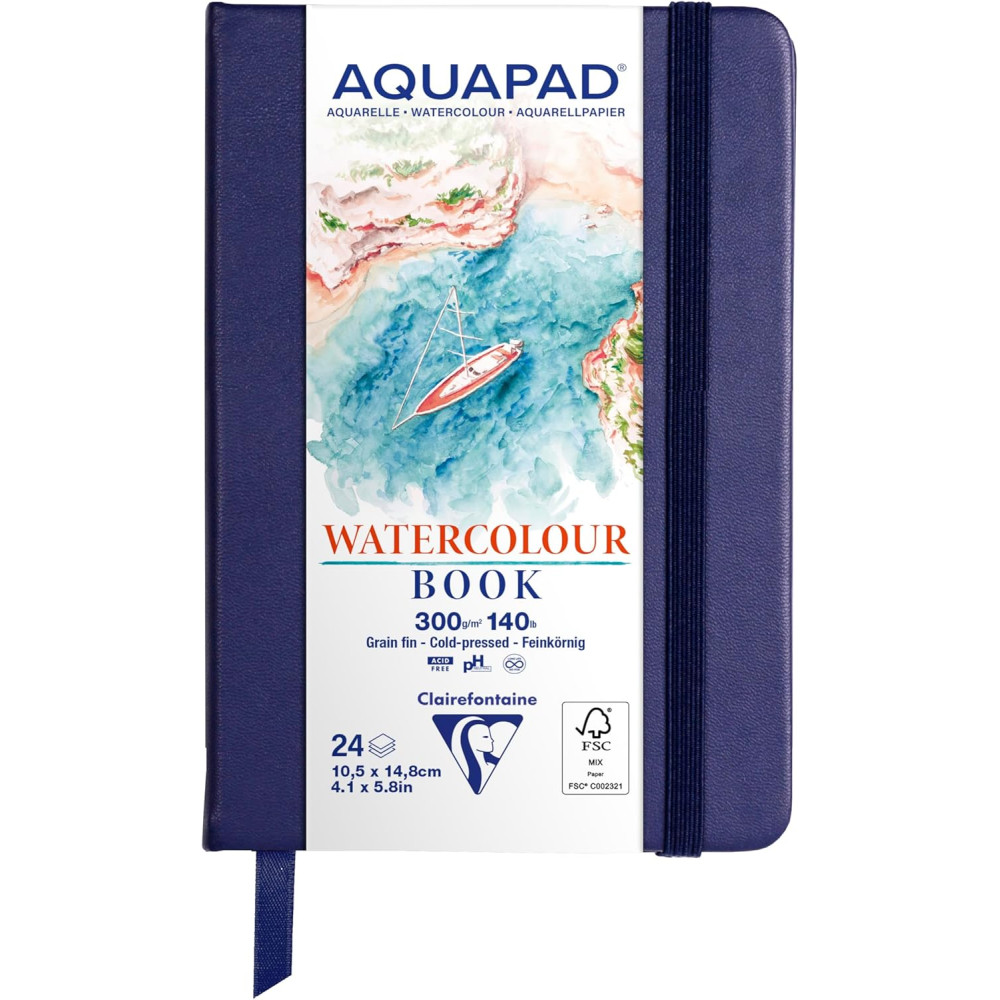 Aquapad Watercolour Book A6 - Clairefontaine - 300 g 24 sheets