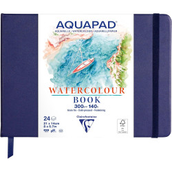 Aquapad Watercolour Book 21 x 14 cm - Clairefontaine - 300 g 24 sheets