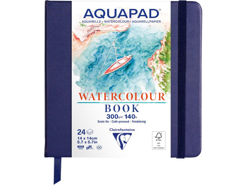 Aquapad Watercolour Book 14 x 14 cm - Clairefontaine - 300 g 24 sheets