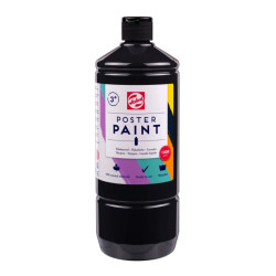 Poster paint in a bottle - Talens - Black 1000 ml