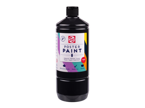 Farba szkolna plakatowa - Talens - Black 1000 ml