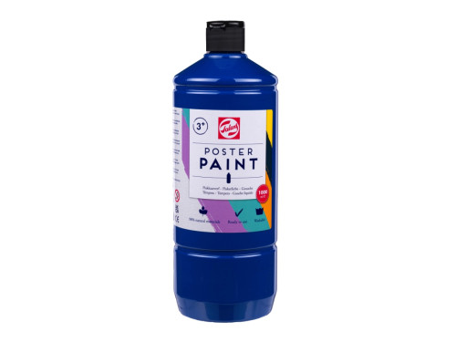 Poster paint in a bottle - Talens - Deep Blue 1000 ml