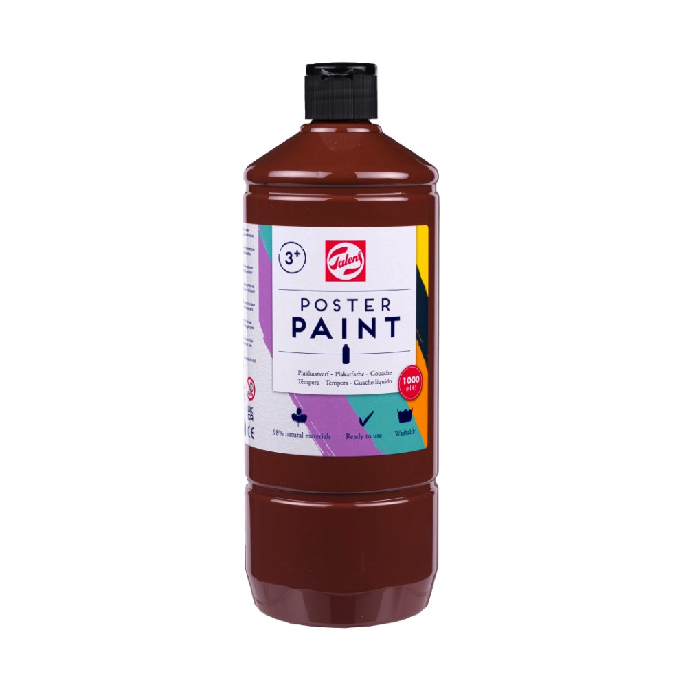 Poster paint in a bottle - Talens - Brown 1000 ml