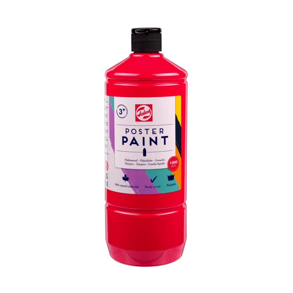 Farba szkolna plakatowa - Talens - Primary Red 1000 ml