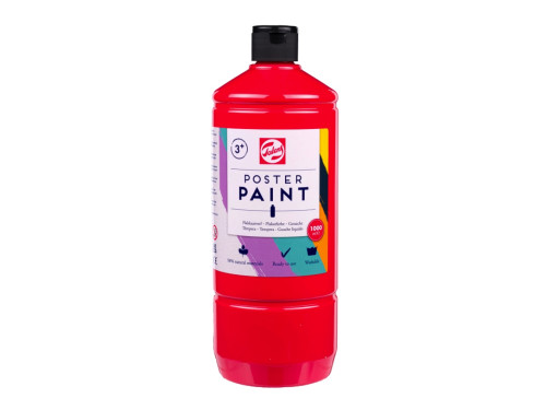 Poster paint in a bottle - Talens - Red 1000 ml