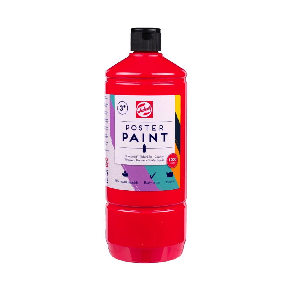 Farba szkolna plakatowa - Talens - Red 1000 ml