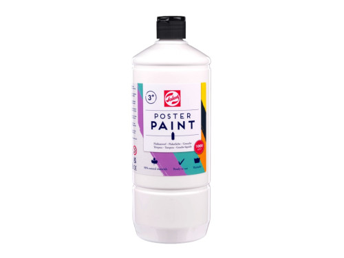 Farba szkolna plakatowa - Talens - White 1000 ml