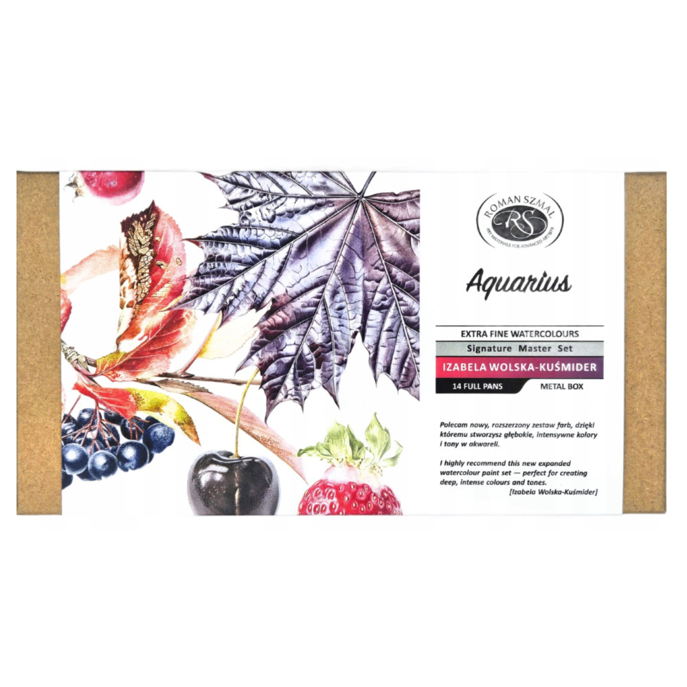 Zestaw akwareli Aquarius w kostkach Botanical - Roman Szmal - 14 szt.