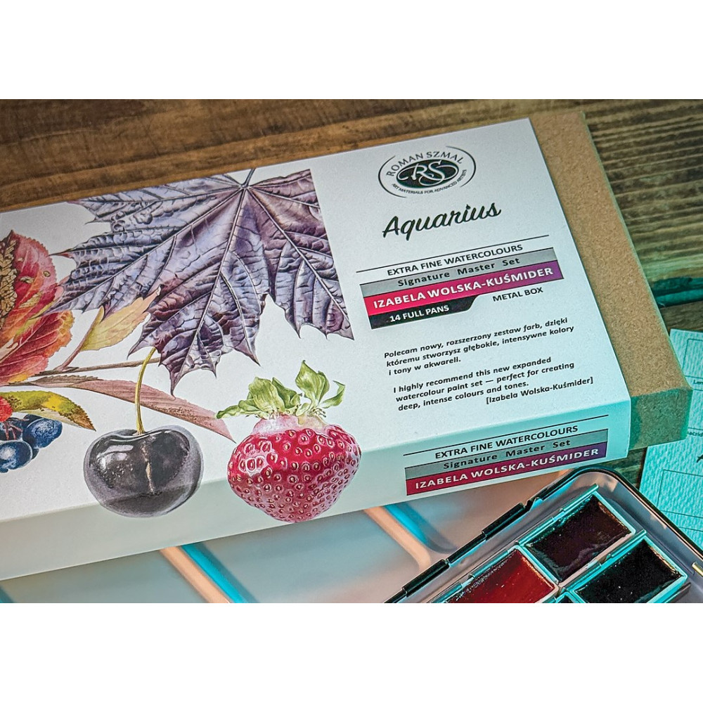Zestaw akwareli Aquarius w kostkach Botanical - Roman Szmal - 14 szt.