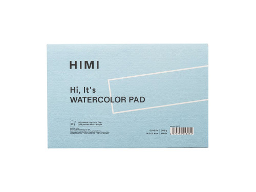 Blok do akwareli 14 x 21,6 cm - HIMI - Blue 300 g 20 ark.