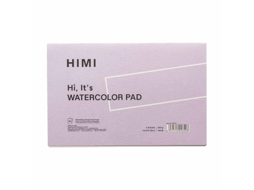 Watercolor paper pad 14 x 21,6 cm - HIMI - Purple 300 g 20 sheets