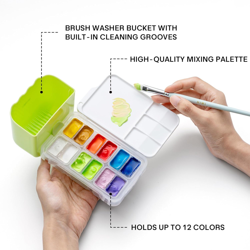 Travel Box do farb Twin Cup & Jelly Cup - HIMI - Apple Green