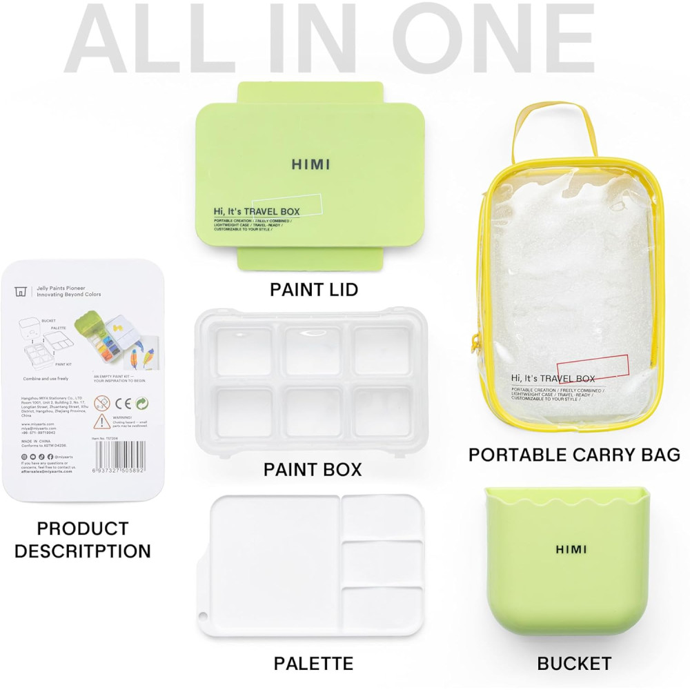 Travel Box do farb Twin Cup & Jelly Cup - HIMI - Apple Green