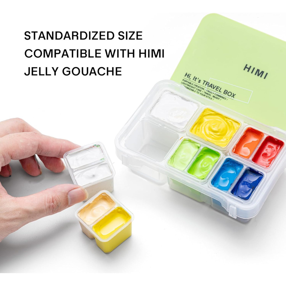 Travel Box do farb Twin Cup & Jelly Cup - HIMI - Apple Green