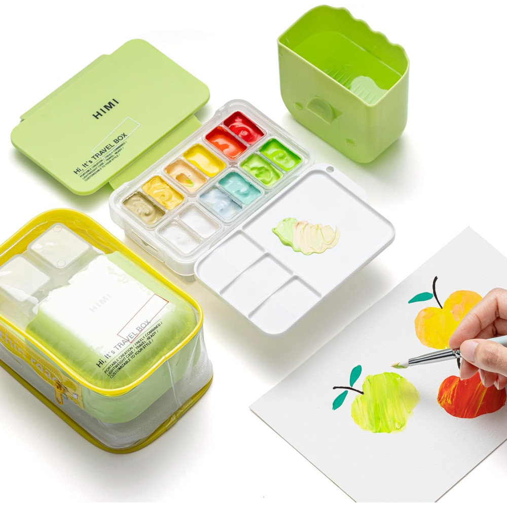 Travel Box do farb Twin Cup & Jelly Cup - HIMI - Apple Green