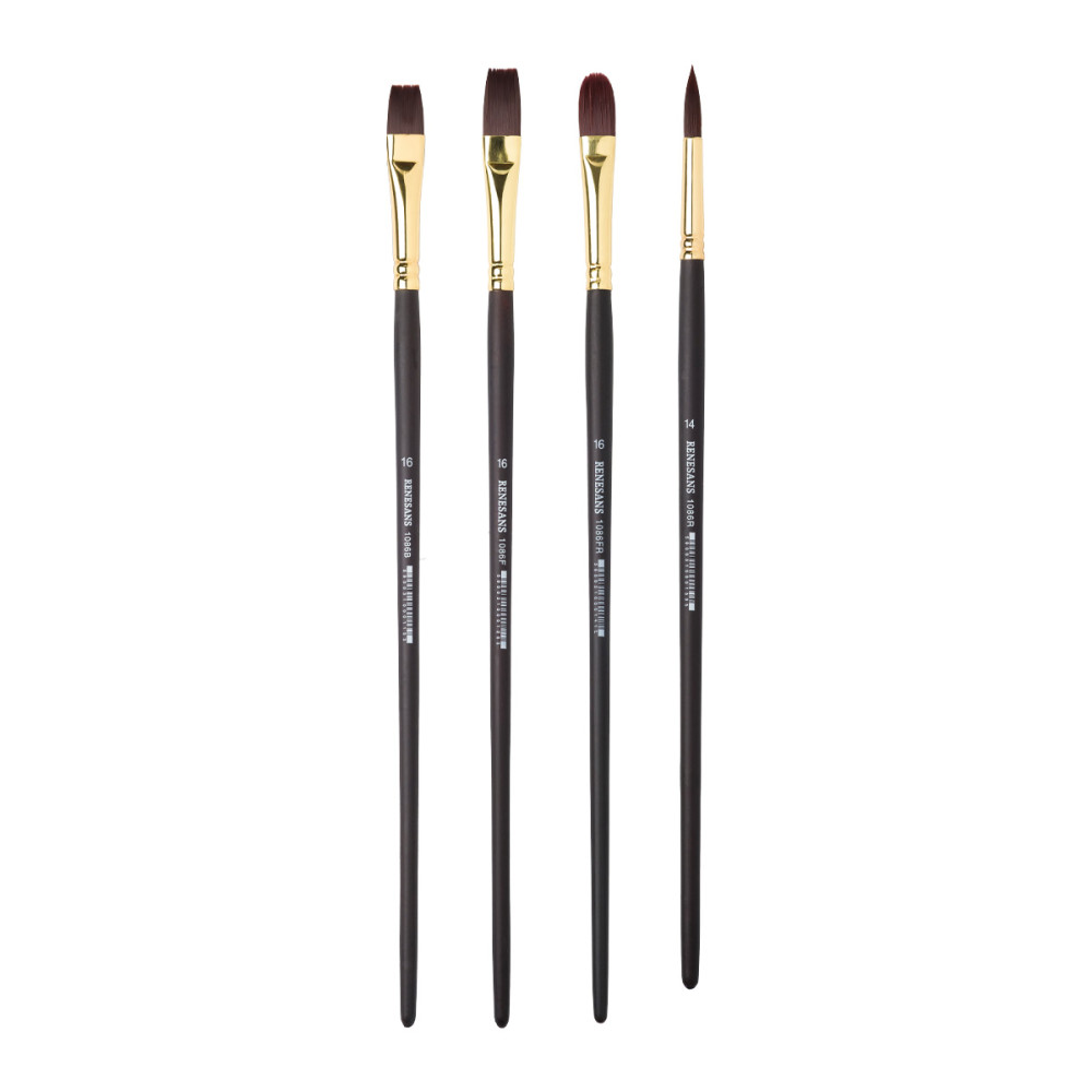 Flat broad synthetic 1086B series brush - Renesans - no. 22