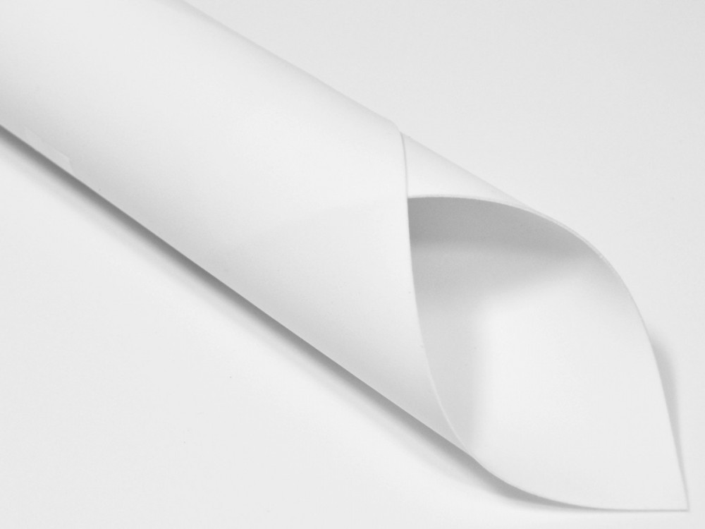 Pianka kreatywna - Foamiran - biały, 30 x 35 cm