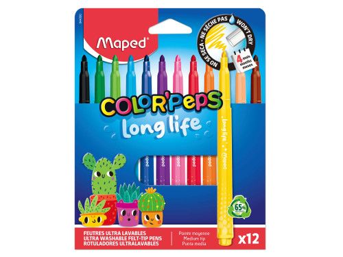 Zestaw flamastrów niewysychających Color'Peps - Maped - 12 szt.