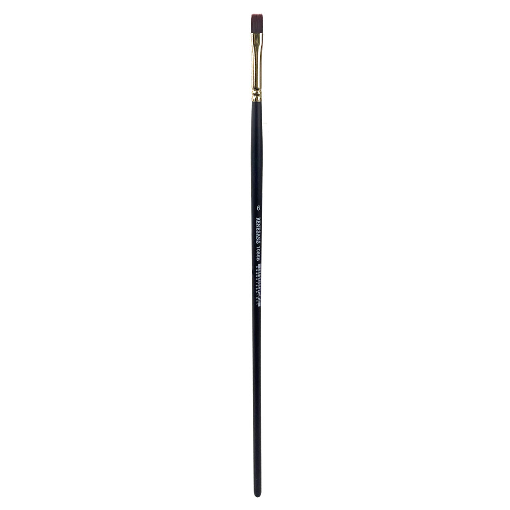 Pędzel płaski szeroki syntetyczny seria 1086B - Renesans - nr 6