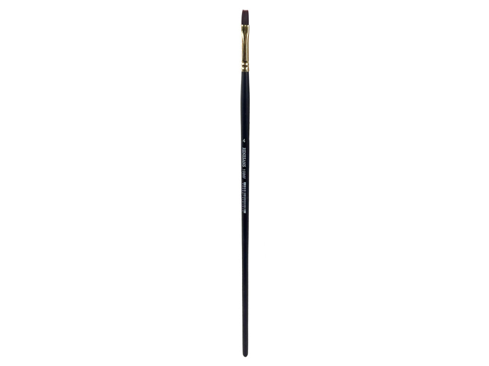 Flat synthetic 1086F series brush - Renesans - no. 4
