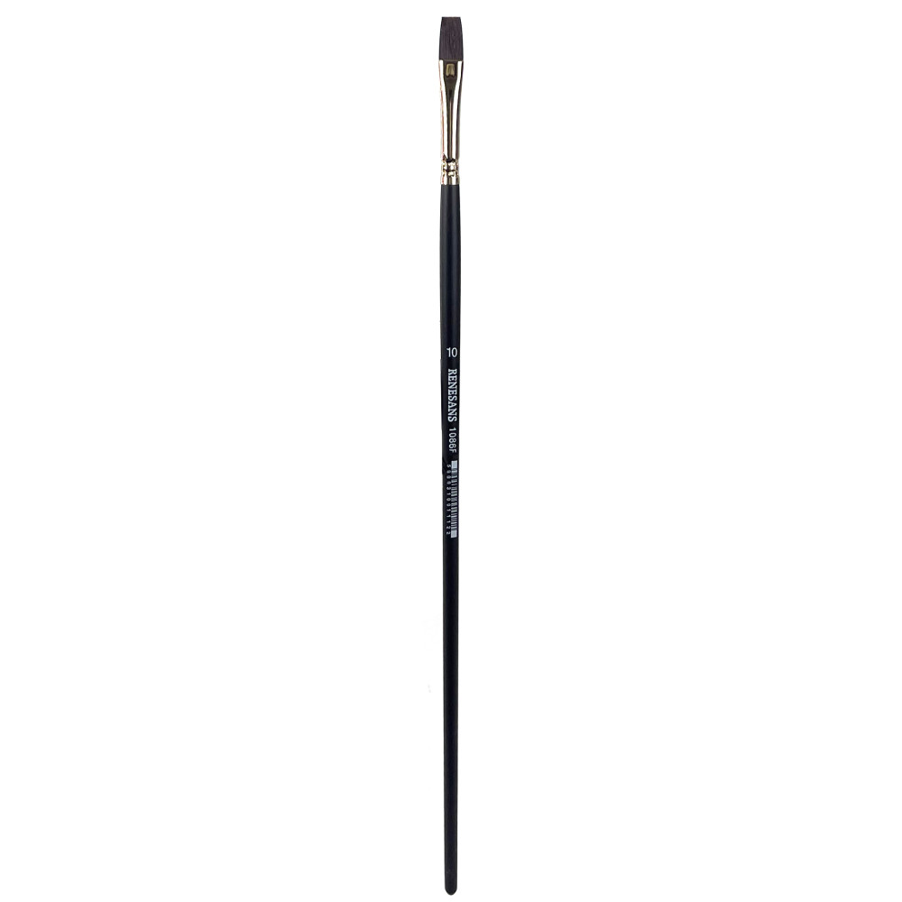 Flat synthetic 1086F series brush - Renesans - no. 10
