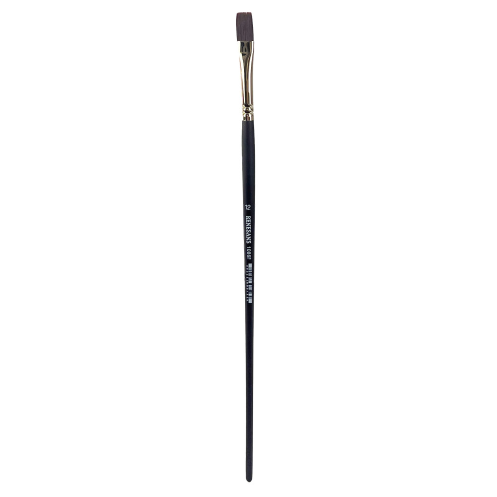 Flat synthetic 1086F series brush - Renesans - no. 12