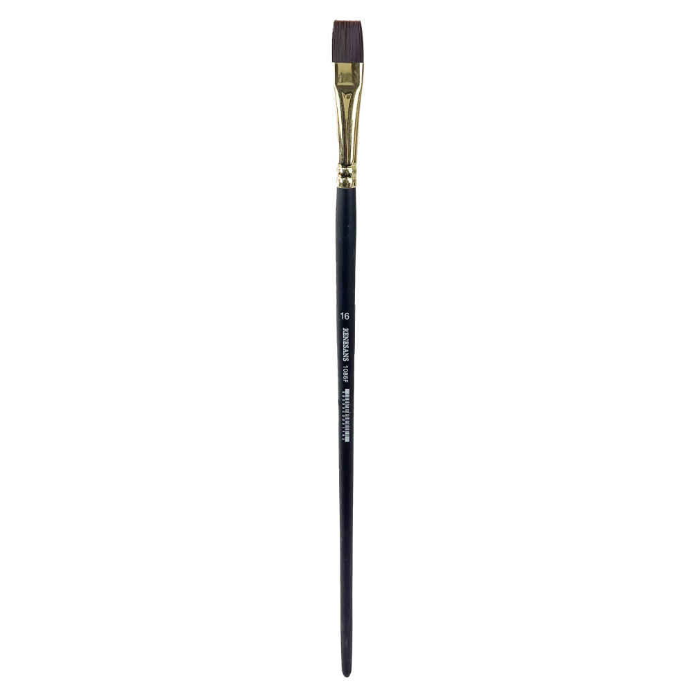 Flat synthetic 1086F series brush - Renesans - no. 16