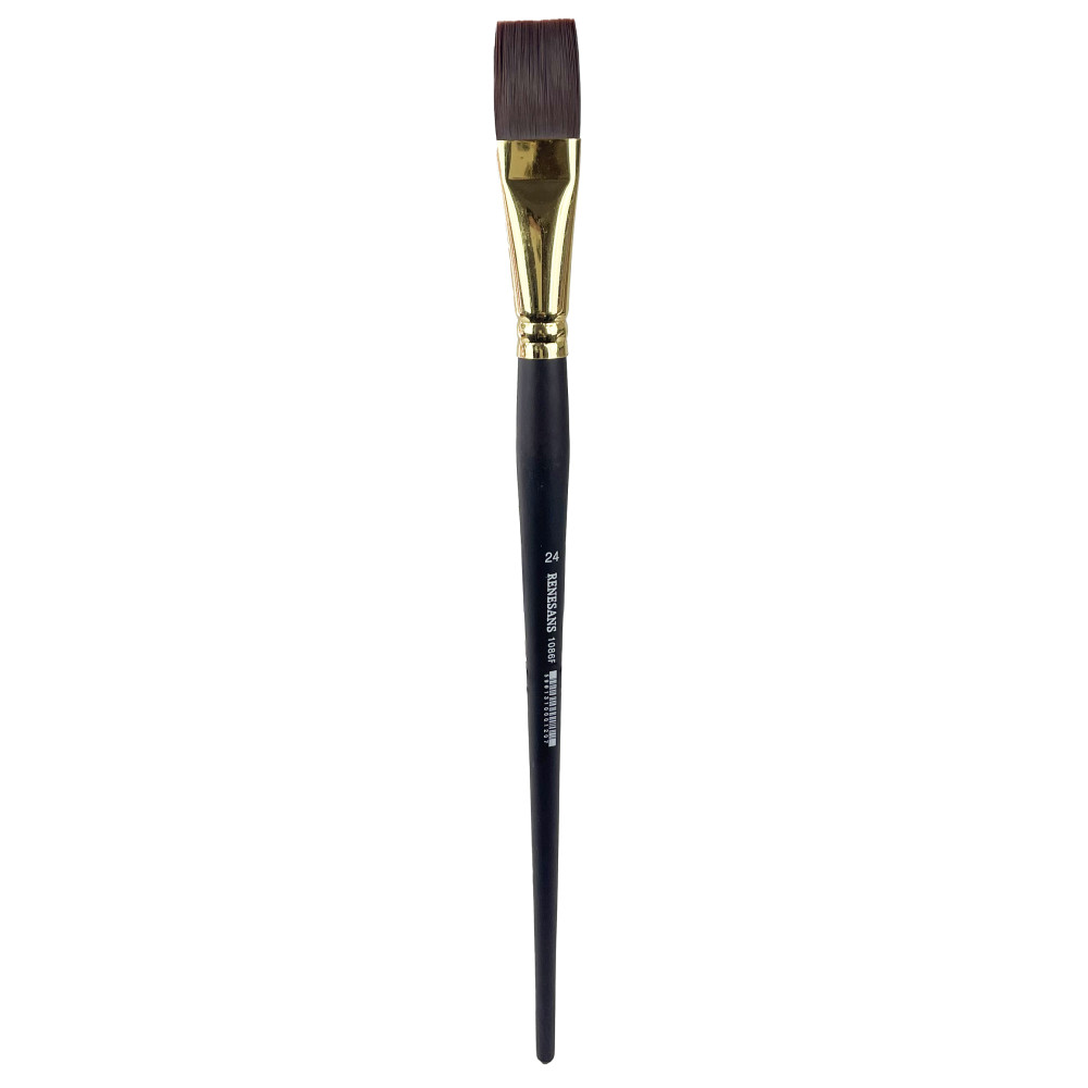 Flat synthetic 1086F series brush - Renesans - no. 24