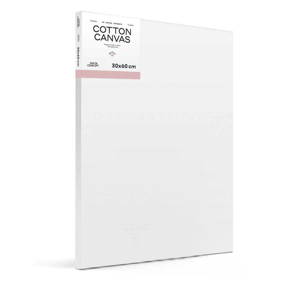 Cotton stretched canvas Basic - PaperConcept - 30 x 60 cm