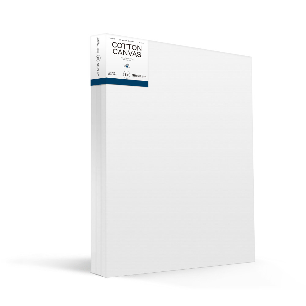 Cotton stretched canvases Classic - PaperConcept - 50 x 70 cm 3 pcs